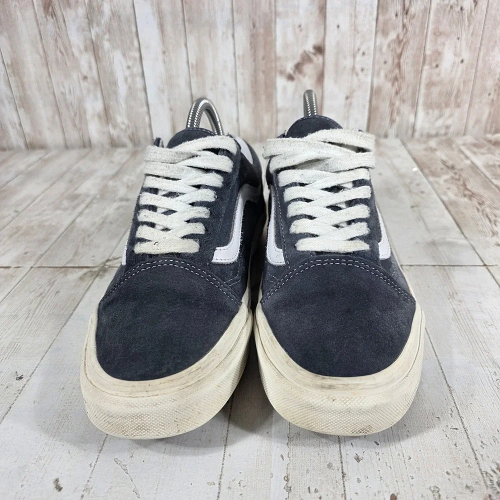 Vans Old Skool Navy Blue Suede Low Top Skate Sneakers Womens 7.5 Mens 6_2